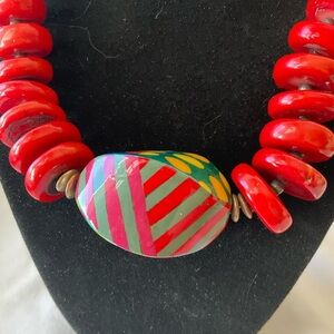 Colorful Coral Beaded Necklace